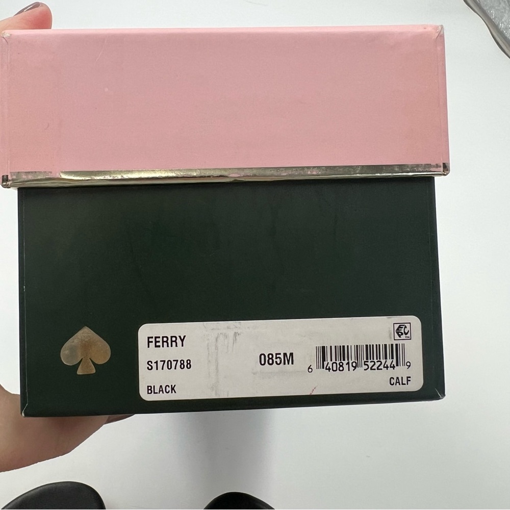 kate spade Black Slide Sandals with Gold Logo Accent - Picture 9 of 9
